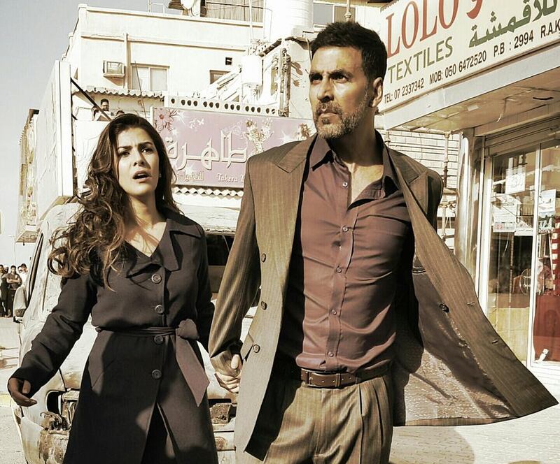 Akshay Kumar and Nimrat Kaur play the lead roles in Bollywood blockbuster Airlift. Courtesy: B4U Motion Pictures
