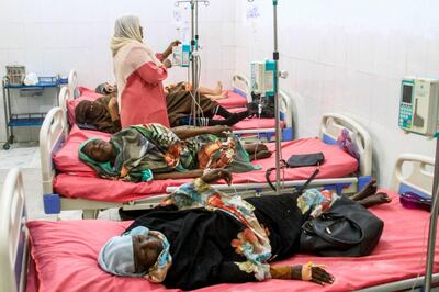 Patients receive treatment at the Gedaref Oncology Hospital in eastern Sudan. AFP