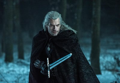 This image released by Netflix shows Henry Caville in a scene from the series "The Witcher," based on a fantasy novel series that found fame as a video game.   (Katalin Vermes/Netflix via AP)