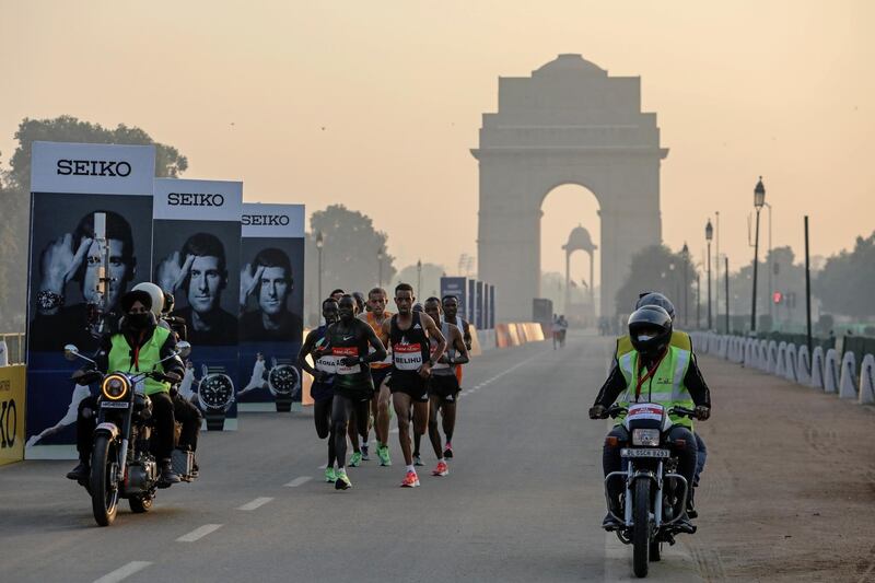 Doctors had warned against participating Delhi Half Marathon due to poor air quality. Reuters