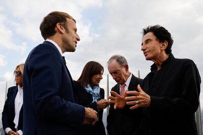 Jack Lang meets France's President Emmanuel Macron in Paris in September 2021. AFP
