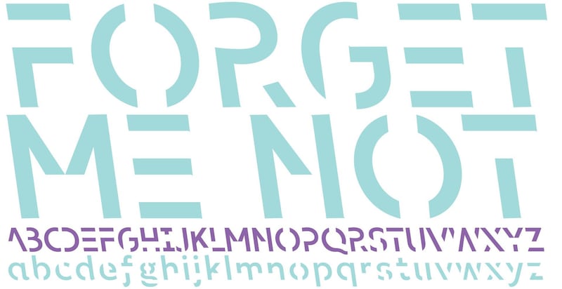 Forget me not typeface