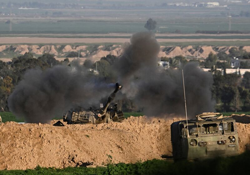 Israeli artillery fires towards Gaza. Oil prices closed more than 2 per cent lower on Thursday on unverified reports that Israel had agreed to a ceasefire proposal. Reuters