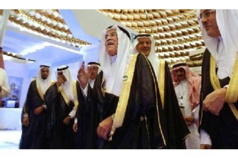 Ali al Naimi, centre, the minister of petroleum for Saudi Arabia, says oil will keep its grip on the world economy for another 30 to 50 years. Hassan Ammar / AP Photo