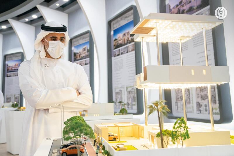 Sheikh Khalid bin Mohamed, member of the Executive Council and chairman of Abu Dhabi Executive Office, launches the Baniyas North residential project on Tuesday. Wam