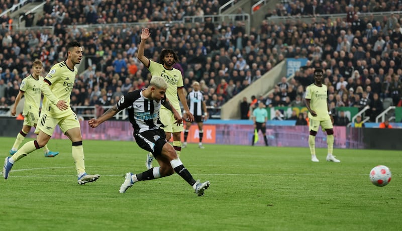 Bruno Guimaraes - 9: Outstanding game from Brazilian. Pulled strings in midfield as Newcastle dominated possession. Produced a superb cross on turn to set up second-half chance for Wilson. Side-footed home Newcastle’s second. Reuters