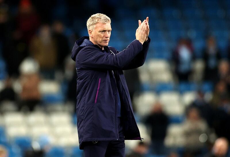 West Ham United manager David Moyes applauds fans after the match. Reuters