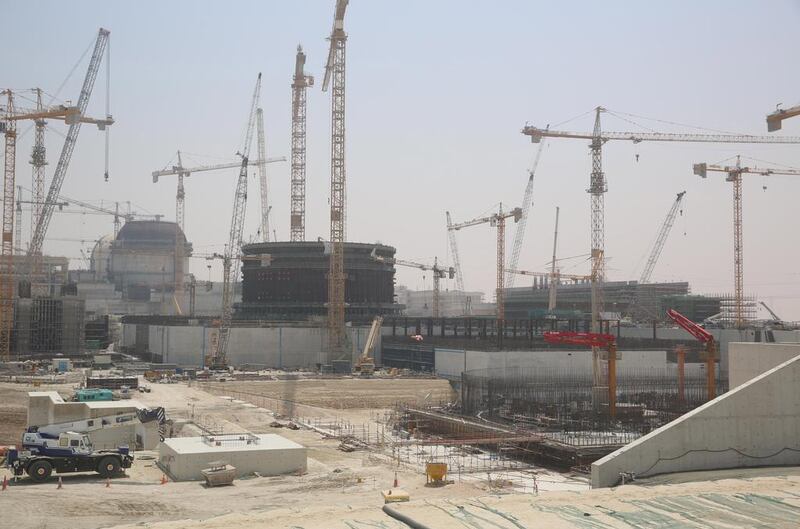 Enec on Wednesday celebrated having four identical nuclear reactors being safely built simultaneously on one site. Wam