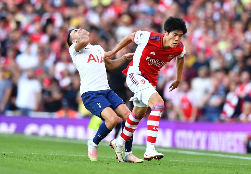 Sergio Reguilon - 5: Failed to prevent Sako getting in cross that led to Gunners’ opener and struggled to deal with England attacker, particularly in opening half. Ludicrous over-reaction to hand in chest from Tomiyasu after break. Supplied ball for Son goal. Reuters