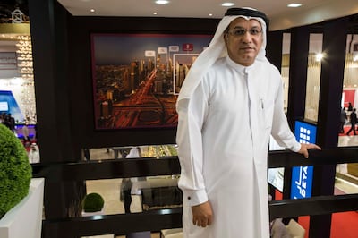 Needs caption DUBAI, UNITED ARAB EMIRATES, SEPTEMBER 21, 2014.  Saeed Mohammed Al Qatami, CEO of Deyaar at the Deyaar stand in CityScape 2014 at the World Trade Center. (Photo: Antonie Robertson/The National) Journalist: Lucy Barnard Section: Business.