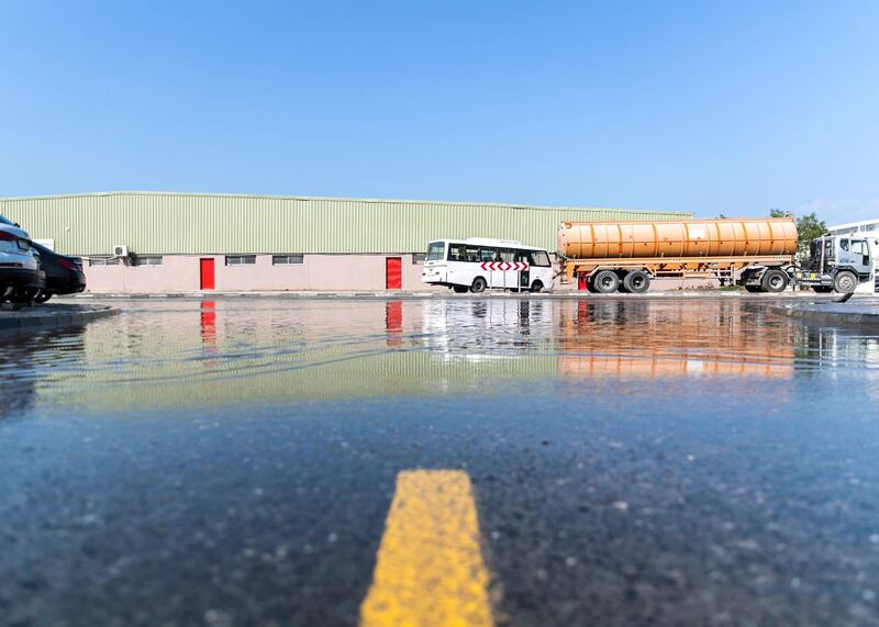 DUBAI, UNITED ARAB EMIRATES. 11 DECEMBER 2019. 
Flooding in Al Qouz industrial area.
(Photo: Reem Mohammed/The National)

Reporter:
Section: