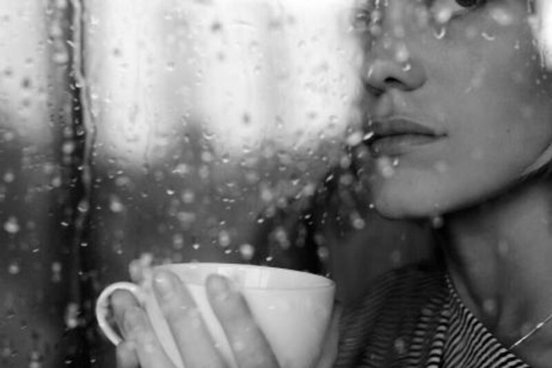 Portrait of a woman behind window, shallow DOF, focus on eyes, film grain added - noise