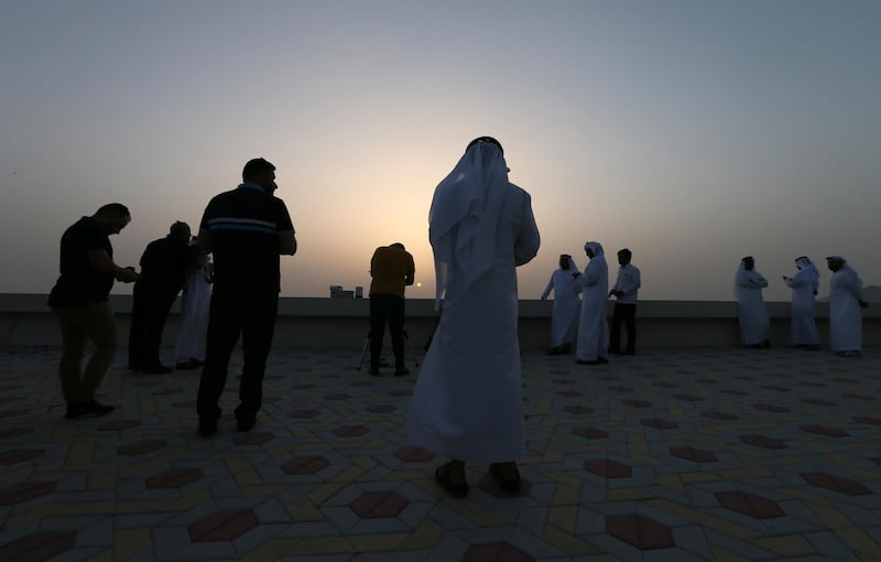 The Moon sighting committee will reconvene on the 29th day of Ramadan to search for a glimpse of the new crescent moon, which will signal the start of Eid Al Fitr.  EPA