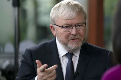 Former Australian prime minister Kevin Rudd is a China scholar. Bloomberg