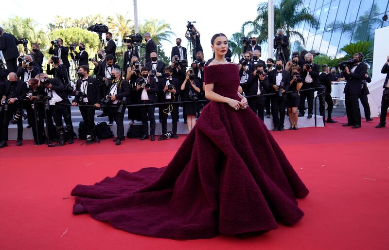 Amy Jackson attends 'The Story of my Wife' screening during the 74th annual Cannes Film Festival on July 14, 2021