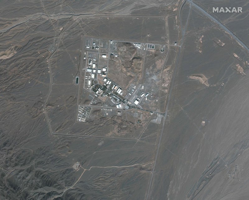 An overview of Iran's Natanz nuclear facility, south of the capital Tehran. Maxar Technologies / AFP