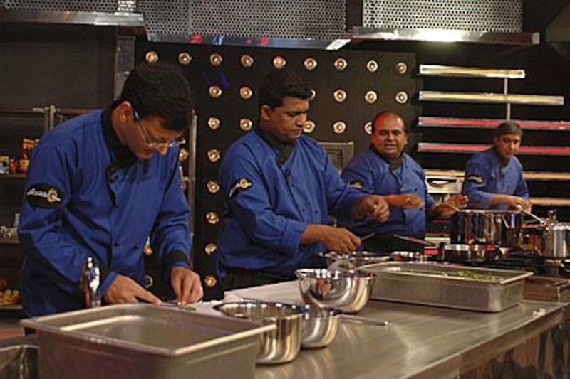 Team India at work on the show Foodistan.