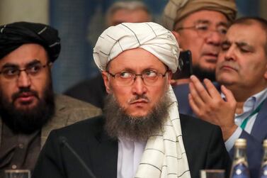 Deputy Head of Political Office of the Taliban Abdul Salam Hanafi attends a conference in Moscow, Russia February 5, 2019. Reuters