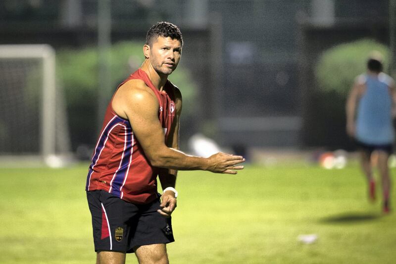 DUBAI, UNITED ARAB EMIRATES - OCT 16:

Coach Henry Paul of Jebel Ali Dragons training ahead of West Asia Premiership match against DSC Eagles.

(Photo by Reem Mohammed/The National)

Reporter: Paul Radley 
Section: SP