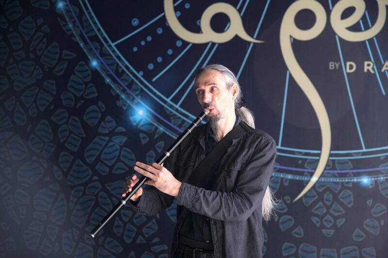 DUBAI, UNITED ARAB EMIRATES - AUGUST 30, 2018. 

Olivier Milchberg, Musician; from La Perle show.

La Perle by Dragone show, celebrates it's one year anniversary.

(Photo by Reem Mohammed/The National)

Reporter: Hala Khalaf
Section:  NA