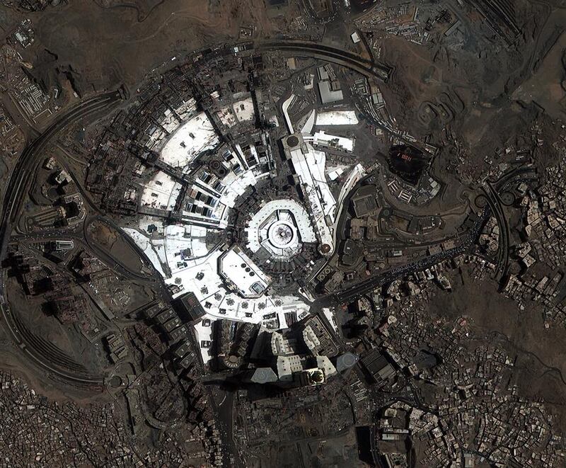 As Muslims around the world celebrate Ramadan, one of Dubai’s satellites has captured a stunning image of Mecca from high above the earth. Courtesy Mohammed Bin Rashid Space Centre