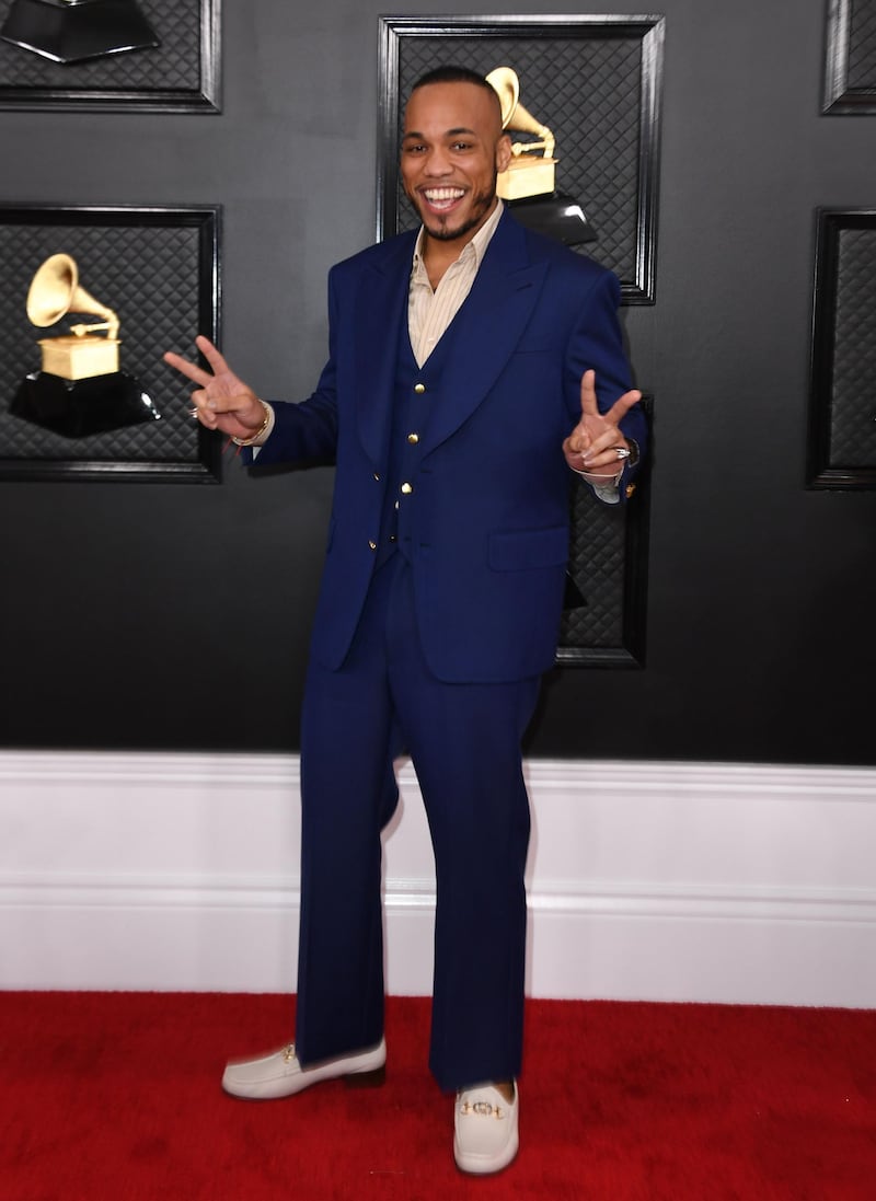 Anderson .Paak wears Gucci for the 62nd annual Grammy Awards. AFP