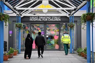 Great Ormond Street children's hospital is pictured in London on March 10, 2020. - Great Ormond Street announced on Tuesday that it had cancelled surgery on any children with serious heart problems, for two weeks, after a health professional working there was diagnosed with the coronavirus COVID-19. (Photo by JUSTIN TALLIS / AFP)