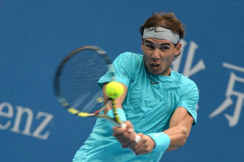 Rafael Nadal tops the star-studded line-up that will hit the courts in Abu Dhabi. Mark Ralston / AFP