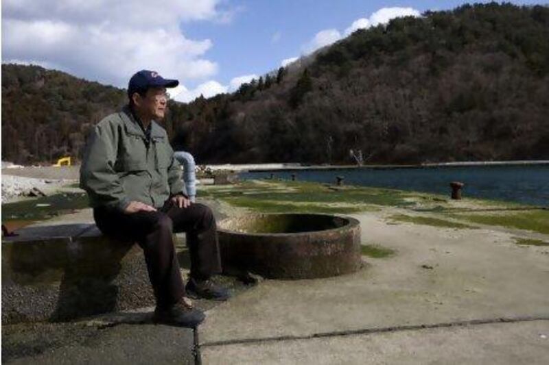 Shigeo Suzuki at the port of Takenoura village where he used to play with his granddaughter.