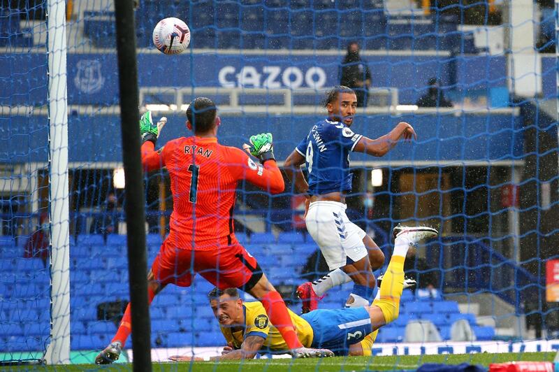9 - Everton's Dominic Calvert-Lewin, leading the way with nine goals. AP