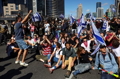 Israeli in Tel Aviv take part in 'day of resistance' rallies on Thursday, as Benjamin Netanyahu's government presses on with its contentious judicial overhaul. Reuters