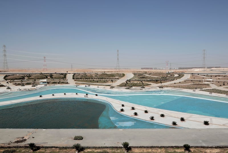 Construction of a 33-kilometre public park is under way at the New Administrative Capital, east of Cairo.  AP Photo