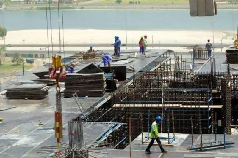 Abu Dhabi municipality is targeting 10 large construction projects as it seeks to improve safety on construction sites in the capital. Christopher Pike / The National