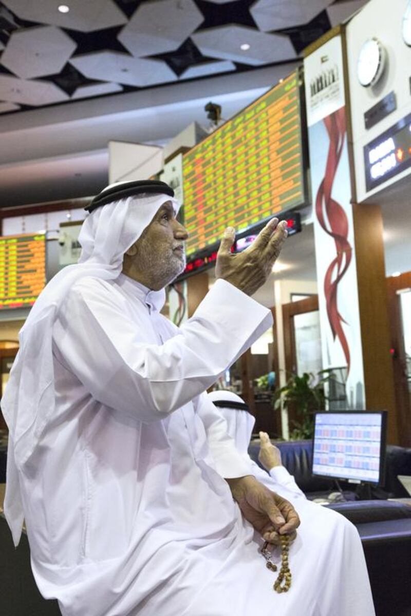 Inside the Dubai Financial Market. It's been a tough year for local markets.  Duncan Chard for The National.