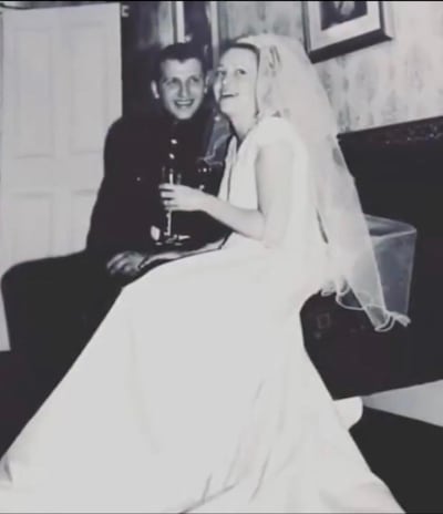 Alan Forcer and Claire Lilly on their wedding day. Photo: Claire Lilly