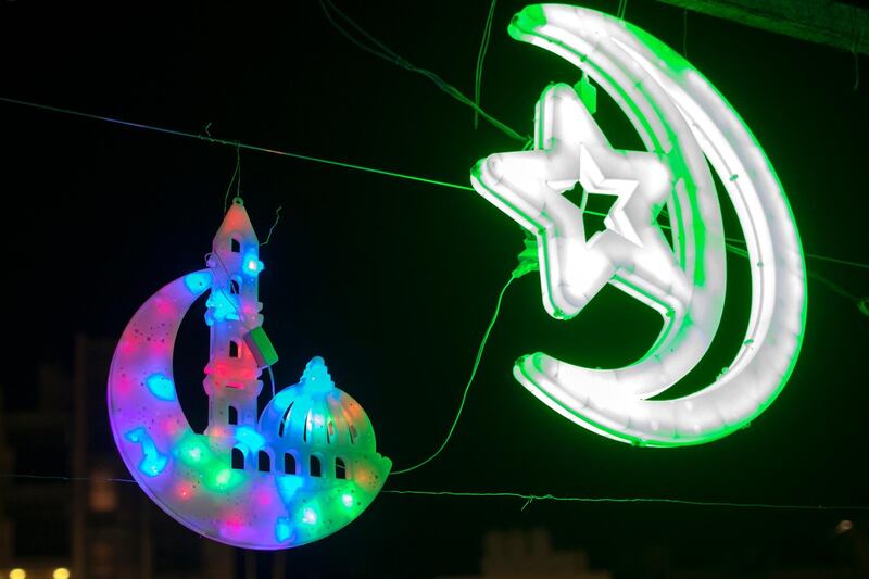 Ramadan decorations are on sale in downtown Amman, Jordan. EPA