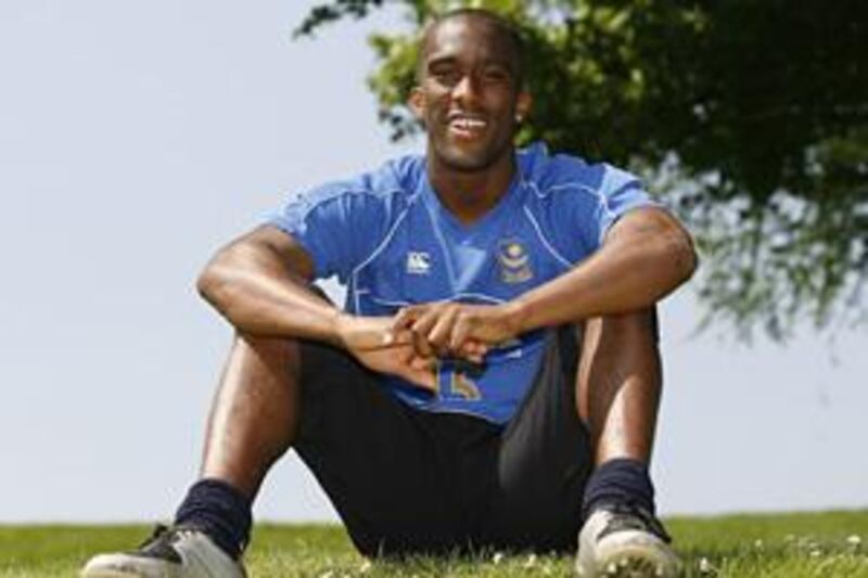 The Portsmouth defender Sylvain Distin, seen here before last season's FA Cup final against Cardiff City, is currently in Dubai with the rest of his teammates on a training exercise.