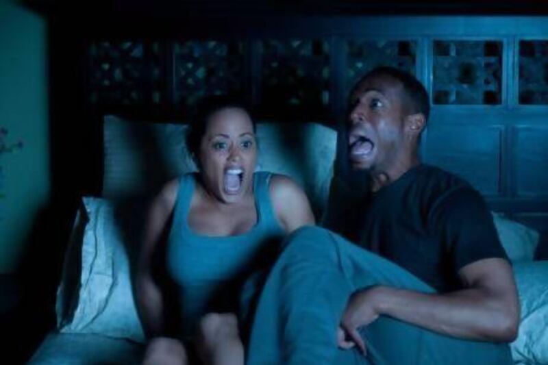A scene from A Haunted House, starring Marlon Wayans and Essence Atkins. Courtesy Open Roads Films