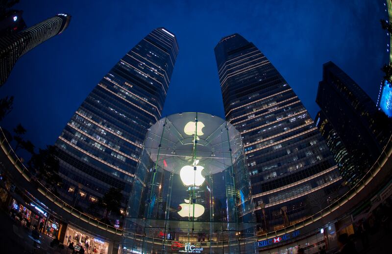 An Apple store in Shanghai, China.  AFP