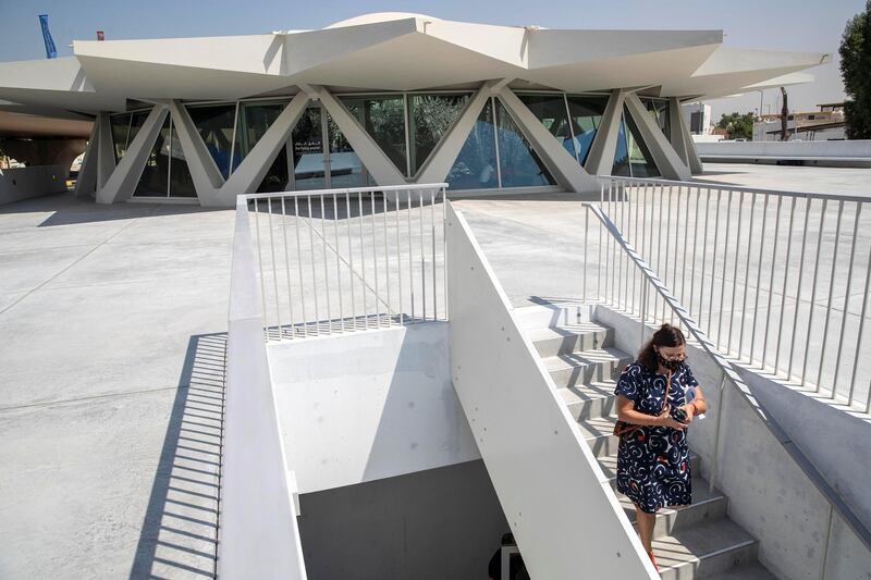 SHARJAH, UNITED ARAB EMIRATES. 23 SEPTEMBER 2020. The newly launched Sharjah Art Foundation space called the Flying Saucer building. (Photo: Antonie Robertson/The National) Journalist: Alexandra Chaves. Section: Arts & Life.