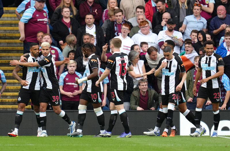 Newcastle's Callum Wilson celebrates after scoring. PA