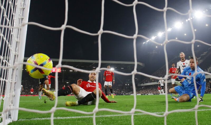 Christian Eriksen scores for Manchester United. Reuters