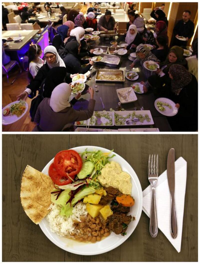 People having iftar at a mosque in Sao Paulo, Brazil on June 30, 2016. Photo by Paulo Whitaker