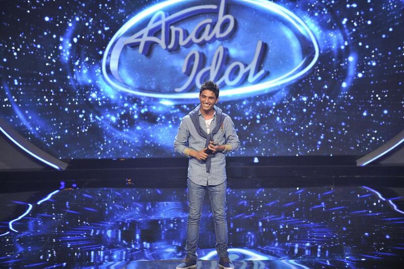 Mohammed Assaf performing on the Arab Idol show. Courtesy of MBC