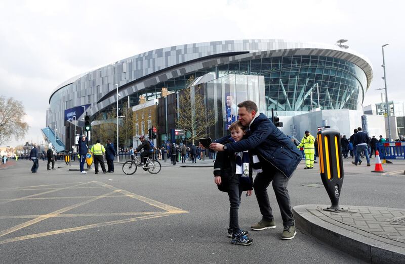 General view outside the stadium before the match. Reuters