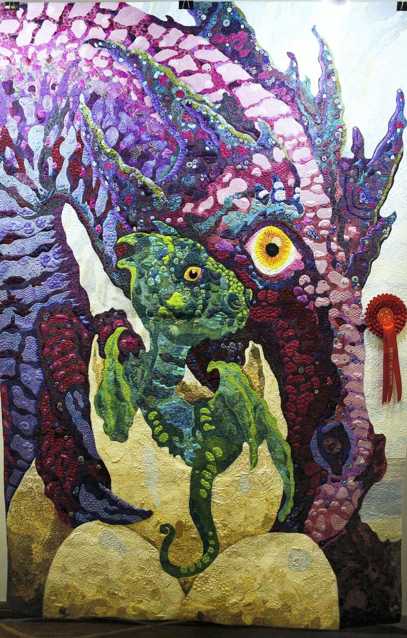 'Return to Erebor', a quilt by Christie Eckhardt and Mala Ramakrishnan won the Best of Show award at the last edition of the International Quilting Show Dubai, which was held in 2018 