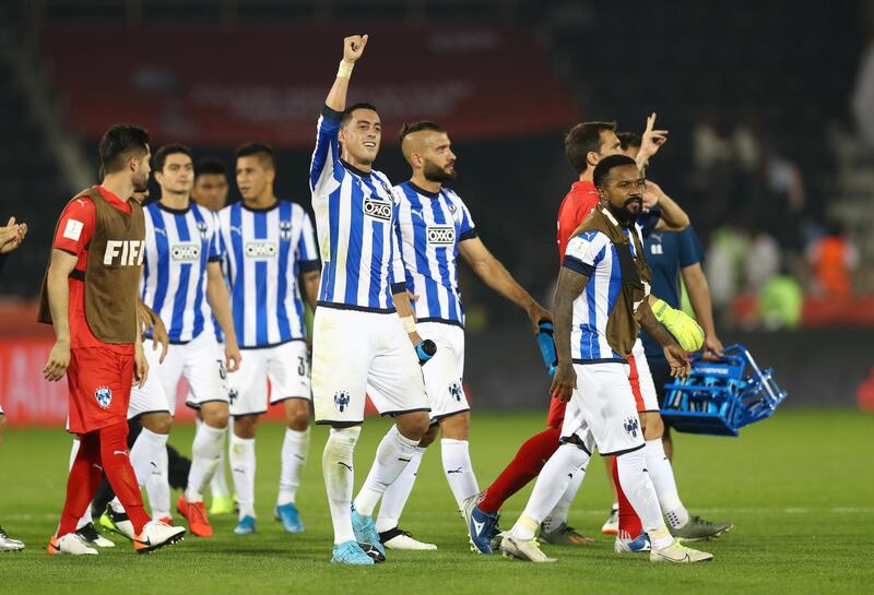 Monterrey players celebrate after the match. Reuters