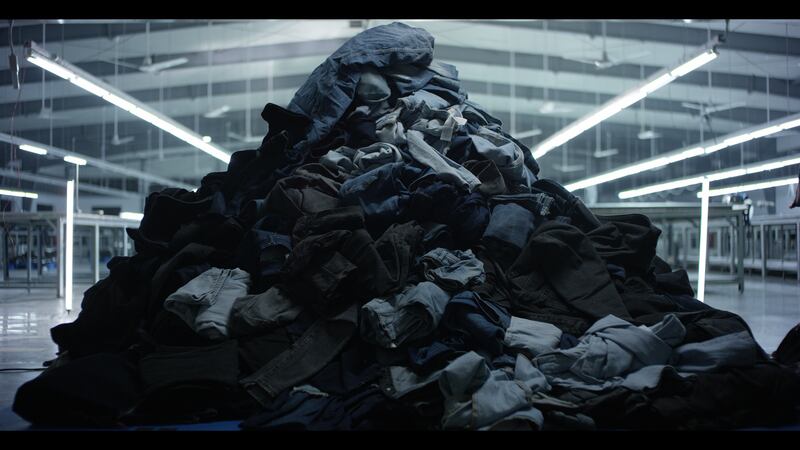 Denim mountains at the ADM factory. Photo: DL1961