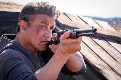 This image released by Lionsgate shows Sylvester Stallone as John Rambo in a scene from the film, "Rambo: Last Blood." (Yana Blajeva/Lionsgate via AP)