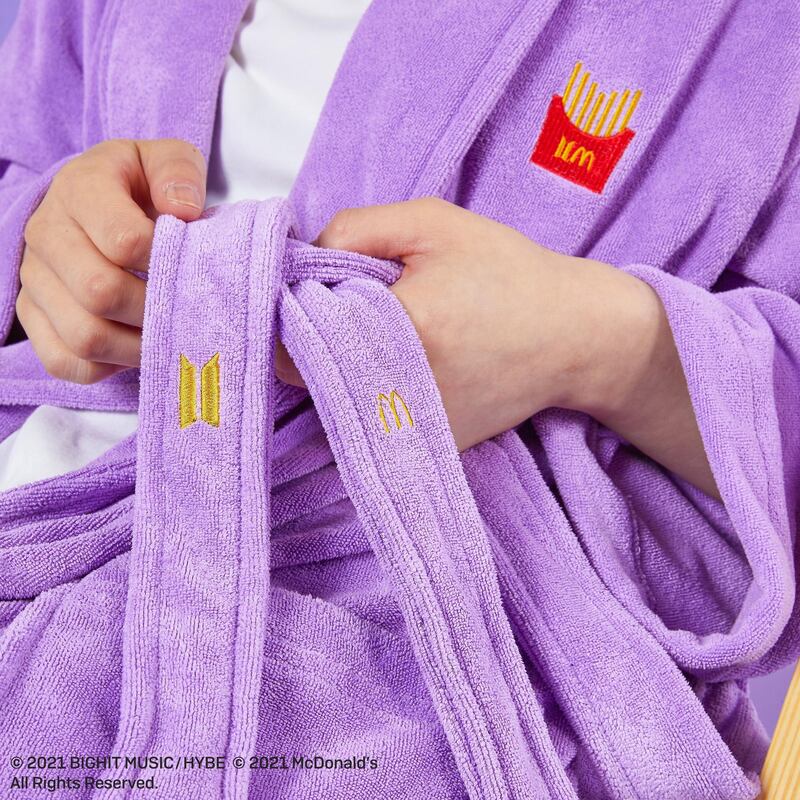 To celebrate the launch of BTS's McDonald's menu items, they are dropping a line of merchandise. Courtesy McDonalds. Credit: Courtesy McDonalds 
